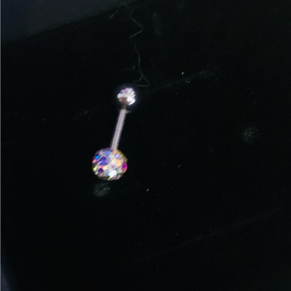 Crystal Round Ball Nose or Cartridge Ring - Picture 1 of 6